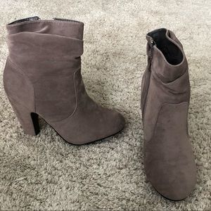 Gray Ankle Booties Size 7
